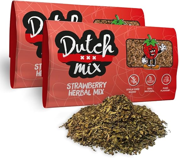 Dutch Mix Strawberry - Stalk-free & Natural - 100g Quality Herbal Mix - Amsterdam Herbal Mix as used in Coffee Shops