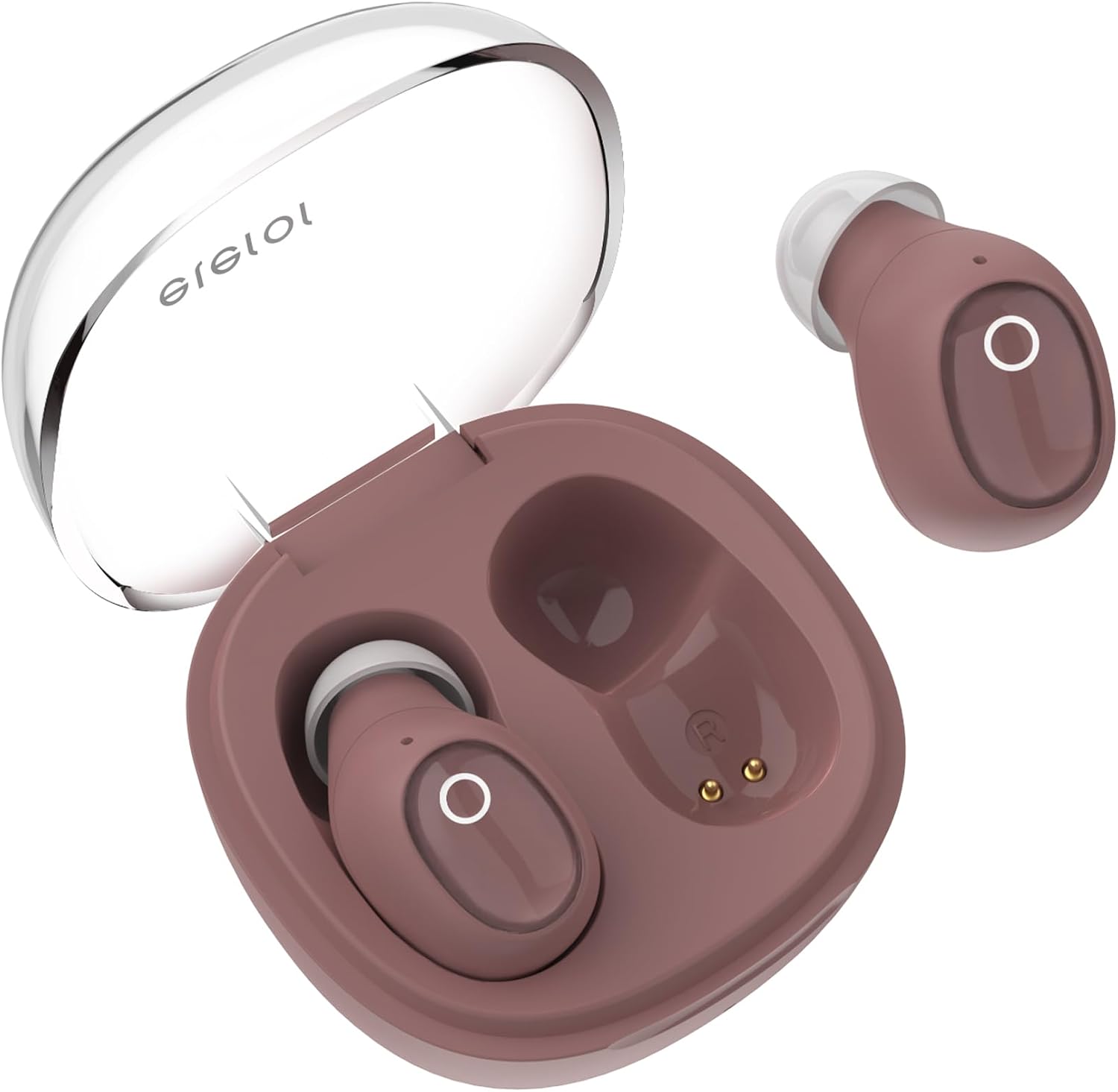 Wireless Earbuds for Small Ear Canals Mini Size, Cute Bluetooth Ear Buds for Women Girls with 2 Noise Reduction Mic for Clear Calls, Small Wireless Earphones with Immersive Premium Sound(Antique Rose)