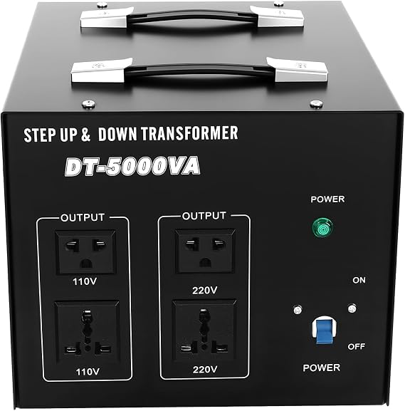 Voltage Converter, Step Up/Down Transformer 110v to 220v, Heavy Duty Power Converter Voltage Transformer (DT-5000VA)