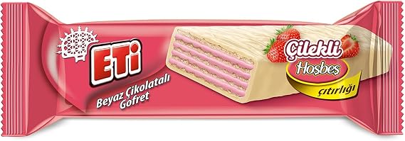Eti Gofret Çilekli Beyaz Çikolatalı 29 gr