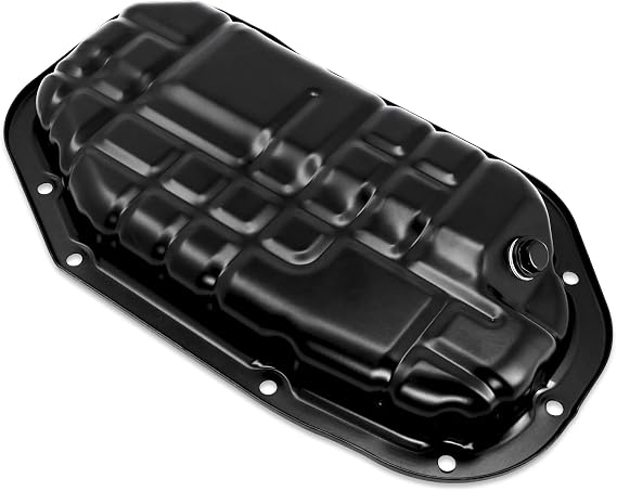 Lower Engine Oil Pan with Drain Plug, Compatible with Nissan 350Z 370Z & INFINITI EX35 EX37 FX35 FX37 G35 G37 M35 M37 Q40 Q50 Q60 Q70 Q70L QX50 QX70, 3.5L 3.7L, Replace# 11110-JK20C