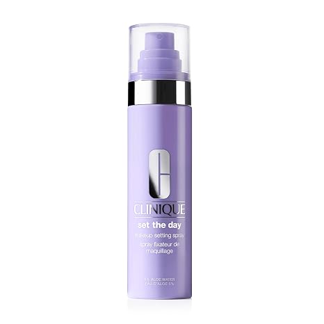Clinique Set The Day Makeup Setting Spray With Aloe Water + Antioxidants | Sets Makeup All Day | Soothing + Hydrating Face Mist | Alcohol-Free + Suitable For Sensitive Skin