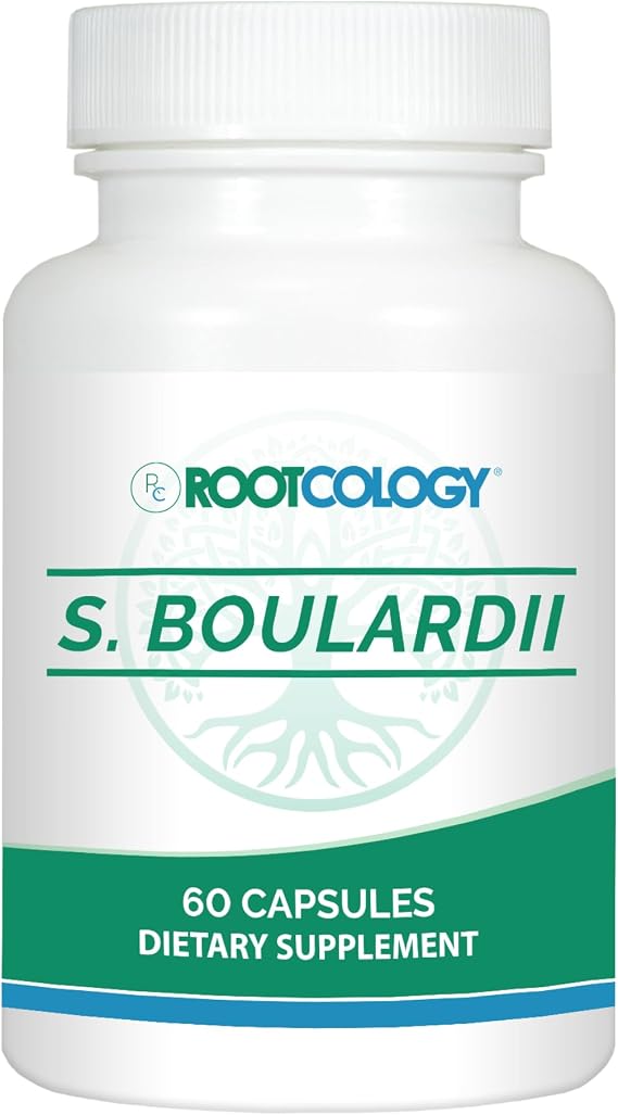 Rootcology by Dr. Izabella Wentz | S. Boulardii | Probiotic Capsules - Shelf-Stable 10 Billion CFU Saccharomyces | 60 Capsules