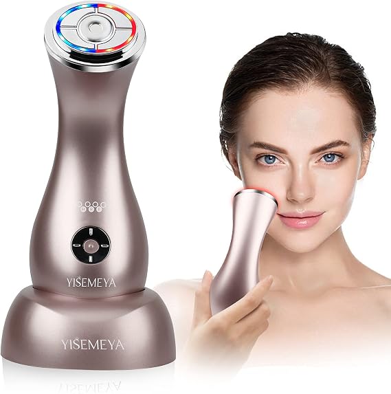 YISEMEYA Mini HIFU Machine Massager for Face Professional Skin Tightening Facial Rejuvenation Wrinkle Remove Face Lifting Anti-Aging Beauty Device with 3 Modes and 4 Levels in Chin Neck Eye