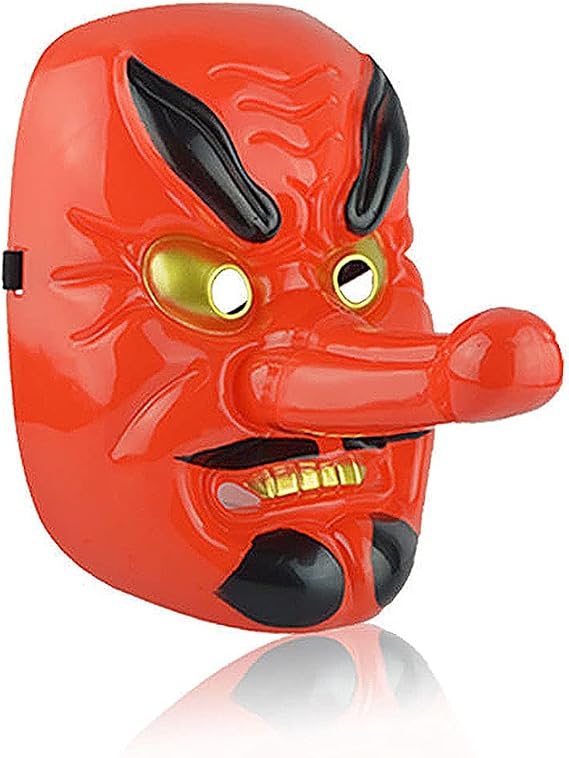 Kamado Tanjirou Cosplay Mask - Tengu & Fox Mask - Masquerade Dress Up Cosplay Props for Adults Halloween