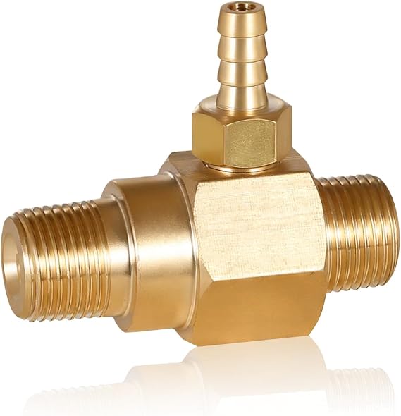 General Pump FIXED Chemical Injector High Draw, Brass Body, SS Nozzle, Viton Elastomers and CERAMIC Ball (2.1 mm)