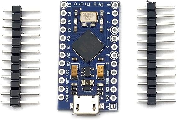 Kiro&Seeu 2PCS Pro Micro Atmega32U4 5V 16MHz Bootloadered IDE Micro USB Pro Micro Development Board Microcontroller Compatible to Pro Micro Serial Connection with Pin Header