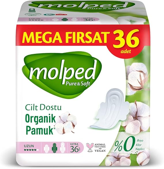Molped Pure&Soft Ultra Sanitary Pad Long Mega Deal 36 Pieces