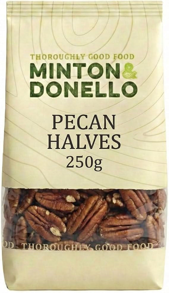 Minton & Donello - Pecan Halves, Fresh & Crunchy, Source of Healthy Fats, 250g