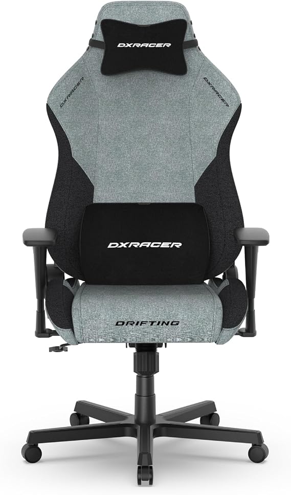 DXRacer Drifting Computer Gaming Chair - Ergonomic Office Chair with Adjustable Recline, Rocking, Cooling Gel Foam Headrest, 3D Armrests, Memory Lumbar Support, Large, Cyan&Black