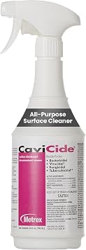 Metrex CaviCide Surface Disinfectant Cleaner Spray, 24 Oz Ready-to-Use Disinfecting Spray, All Purpose Cleaner & Decontaminant for Medical, Clinical, Laboratories & Patient Care Areas