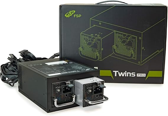 FSP Twins Pro ATX PS2 1+1 Dual Module 700W Efficiency 90% Hot-swappable Redundant Digital Power Supply with Guardian Monitor Software (Twins Pro 700-T)