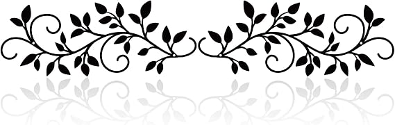 Piefectpie Tree Leaf Metal Wall Art Wall Decoration Tree Leaf Olive Branch Art Line Drawing Wall Sculpture Room Decor for Indoor Living Room Bedroom Kitchen Dining Room