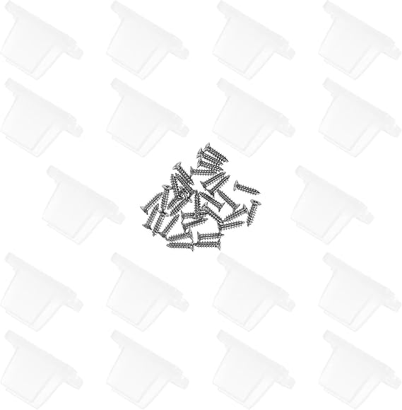 Hemobllo 30pcs LED Light Holder Clips Silicone Mounting Brackets with Screws for Easy Installation and Versatile Use, White LED Rope Light Clips for Indoor Signage Applications