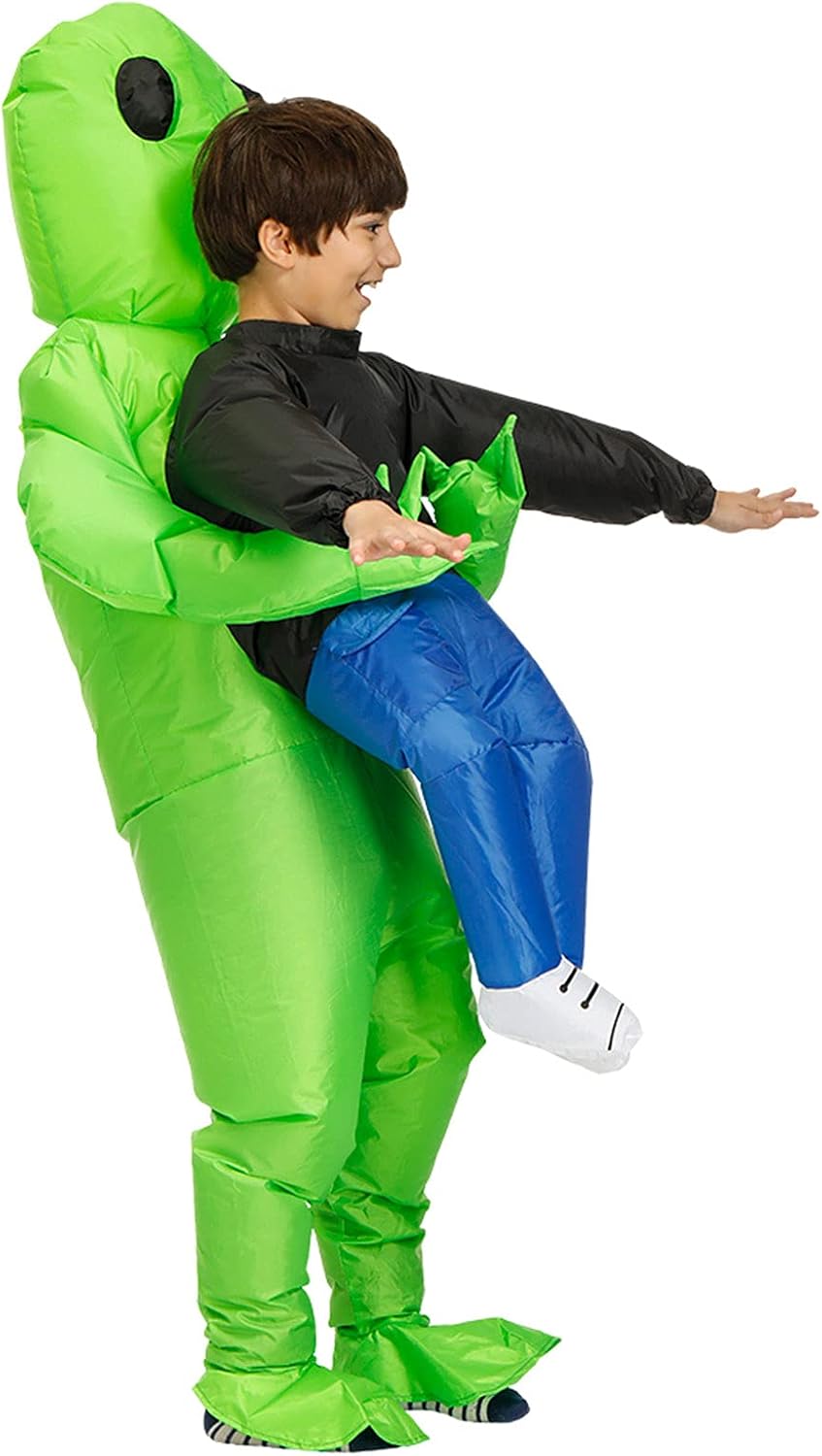 XIDAJIE Inflatable Alien Costume for Kids Halloween Costume Cosplay Fantasy Costume Blow up Costume Cosplay Party Dress Up for Halloween, Easter, Christmas