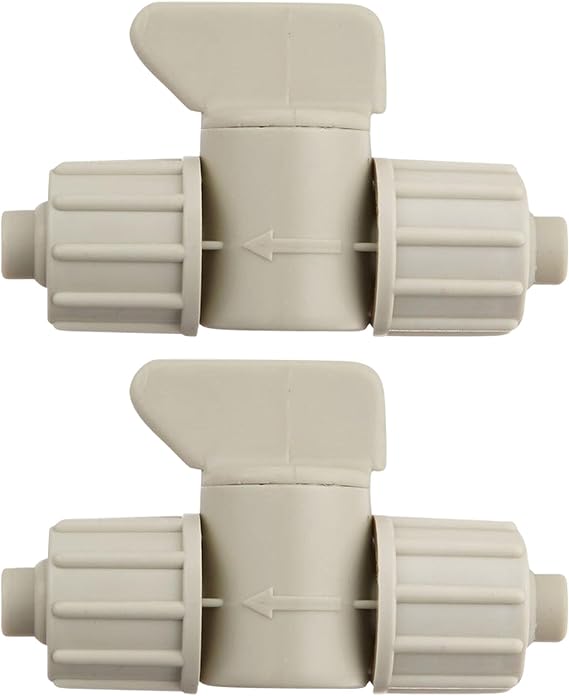 Blumat Drip Irrigation Parts - Tropf 8mm Shut-Off Valve - Control Water Flow Easily, Purge Debris, and Optimize Feeding Tubes - Easy to Install - 2 Pack