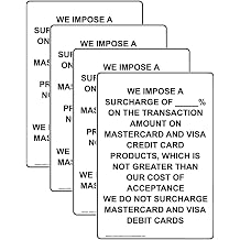 Vertical We Impose A Surcharge of% On Label Decal, 5x3.5 in. 4-Pack Vinyl for Dining/Hospitality/Retail