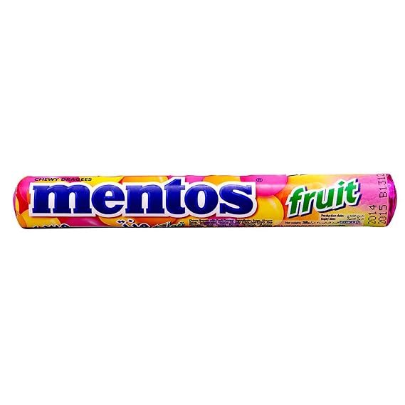 Van Melle Mentos Mints, Mixed Fruit, 1.32 oz