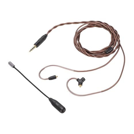 EBTOOLS 3.5mm to MMCX Earphone Cable, 3.9ft IEM Cable with Detachable Microphone, for SE215 SE315 SE425 SE535 SE846, for W Series W40 W50 W60 W80, ES Series ES10 ES20