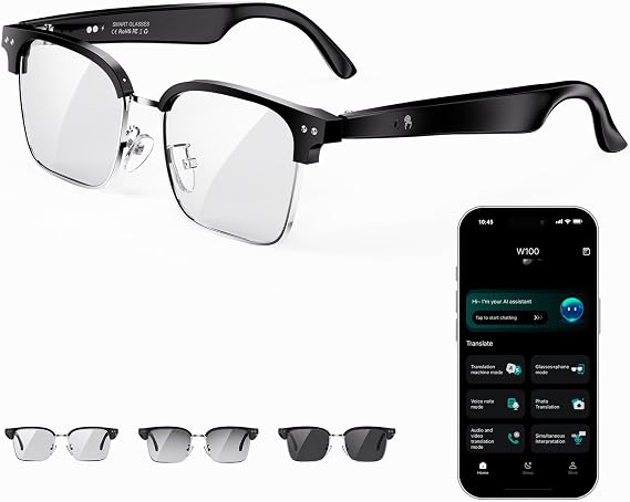 AI Smart Glasses, Translation Glasses with Chat GPT and 164 Languages