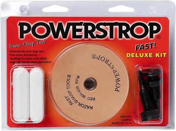 Flexcut PWS20 Deluxe Powerstrop, for Standard Power Drills, Rated for 600-800 RPM