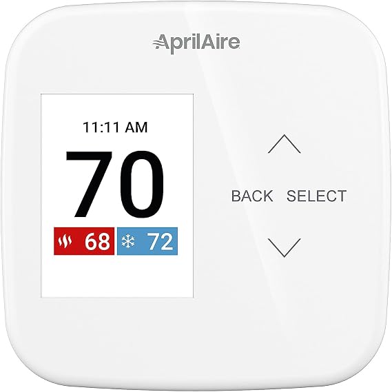 AprilAire S86WMUPR Wi-Fi Programmable Thermostat, Multi-Stage Universal with IAQ Control, 2H/2C Heat/Cool Stages or 4H/2C Heat Pump Stages