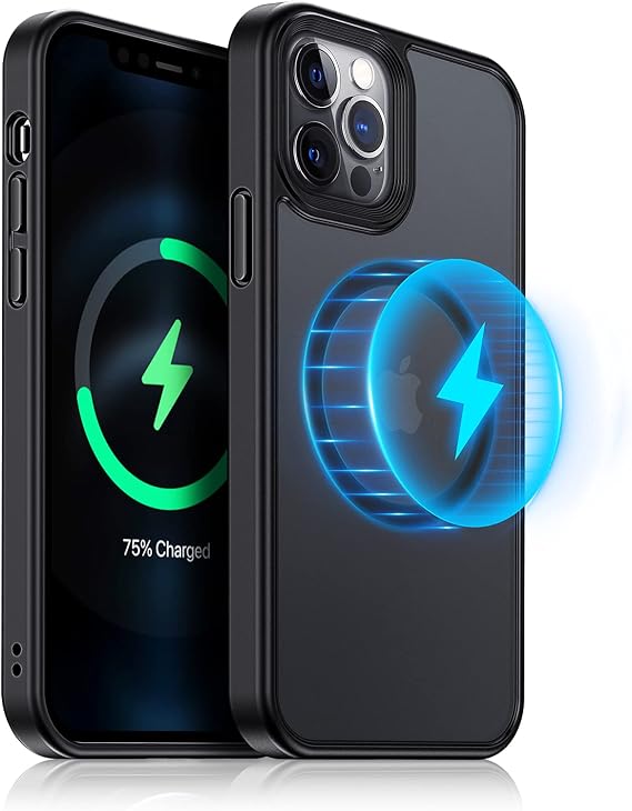 Meifigno Magnetic Case Designed for iPhone 12 Pro Max Case, [Military Grade Protection & Compatible with MagSafe] for iPhone 12 Pro Max 6.7 Inch, Black