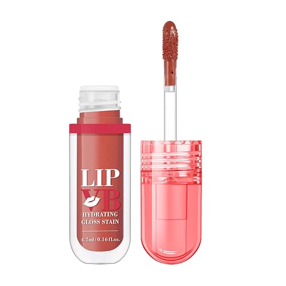 LIP VB Hydrating Gloss Stain Lip Tint Gloss with 12HR Hydration Long-Lasting Moisture & Shine, Smooth Lip Stain with Glossy Finish, Non-Sticky, Rich Color for All Skin Tones (#1 HYDRA HONEY, 1)