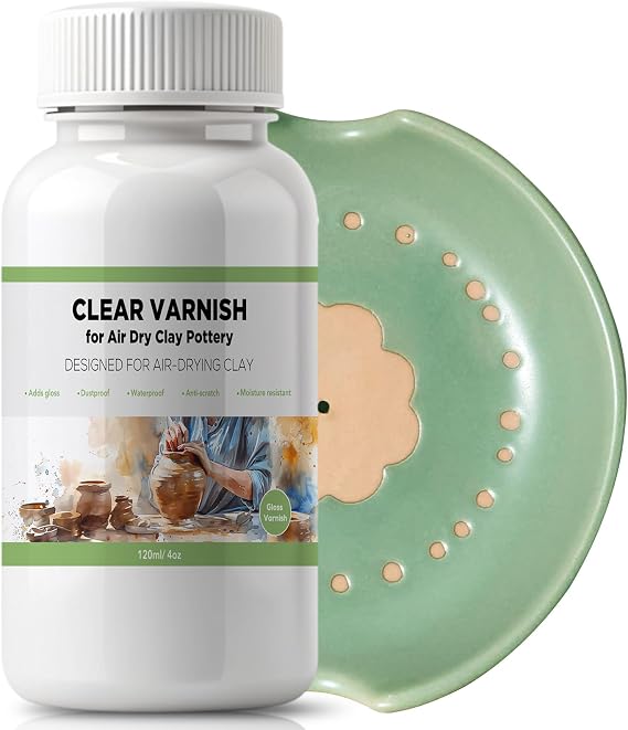 120ml Air Dry Clay Varnish - Air Dry Clay Sealant - Air Dry Clay Glaze