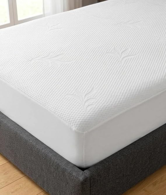 SUVAY Bambu Desen Sıvı Geçirmez Alez – Ultra Sessiz Fitted Yatak Koruyucu, Nefes Alabilen Premium Pamuklu Yatak Alezi (150x200)