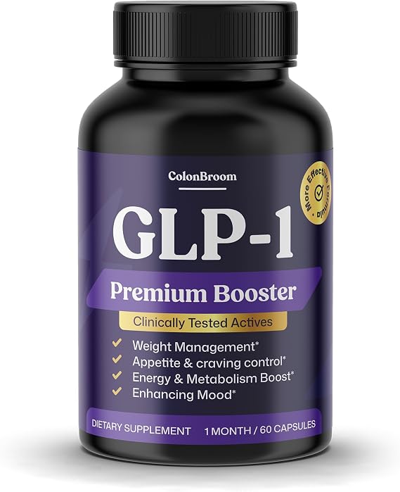 ColonBroom GLP-1 Premium Weight Management Supplement for Women & Men - GLP1 Supports Gut Health, Metabolic Wellness & Appetite Regulation - Vegan, Gluten-Free Diet Capsules | 60 Count