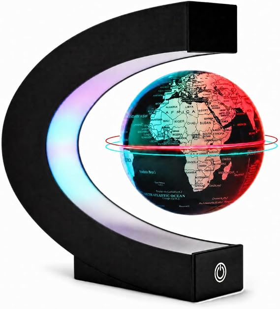 Magnetic Levitating Floating Globe, Rotating World Globe, C-frame