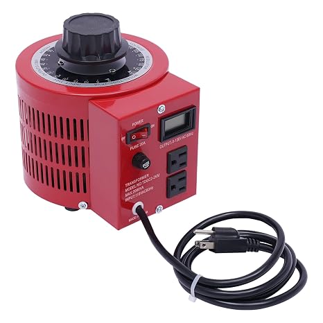 Variable Transformer, 2000VA 110V 60Hz Variable AC Voltage Regulator Variac Converter Transformer 0-130 Volt Adjustable Output Variable