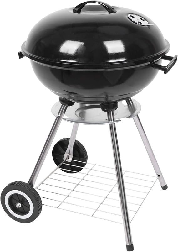 Portable 18Inch BBQ, Outdoor Charcoal Barbecue Grill ,Portable Charcoal Grill, 18 Inch Camping BBQ Grill with Wheels for Outdoor Cooking Picnic Barbecue