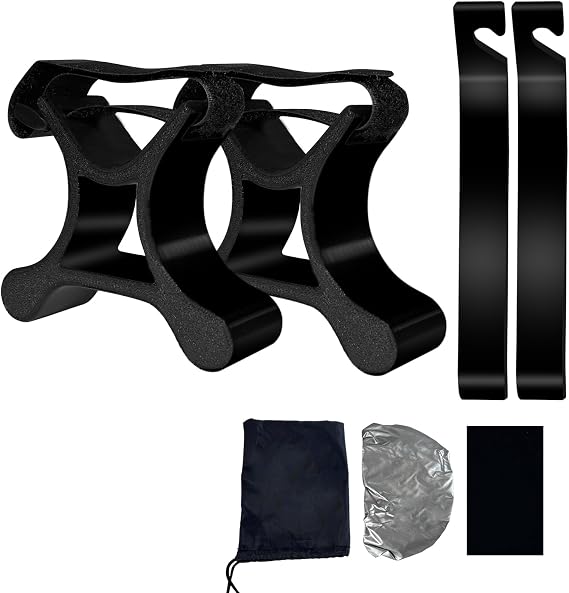 Portable Bike Repair Kit -- Magic Patch Maintenance Bracket for Bicycles, eBikes & Mountain Bikes, Tire Pry Bar, Waterproof Seat Cover, Carrying Case, Absorbent Cloth -- Compact Emergency Tool Set for Roadside & Home Repair