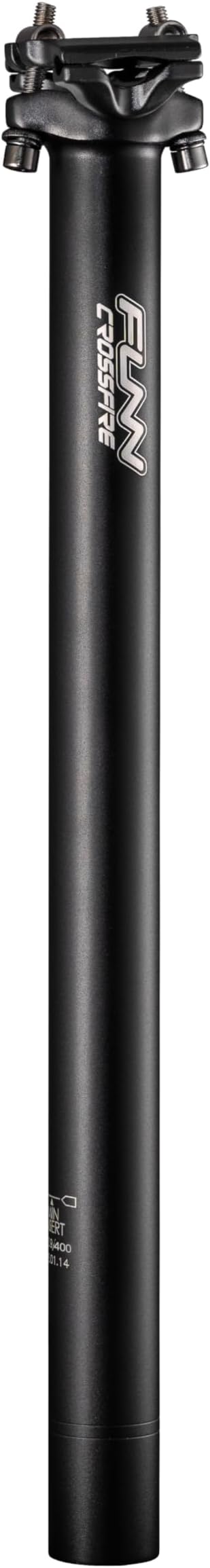 Funn Crossfire Bike Seat Post, Length 400mm, Diameter 30.9mm / 31.6mm, Aluminum Alloy AL6061, 3D Forged, One Piece Head and Shaft