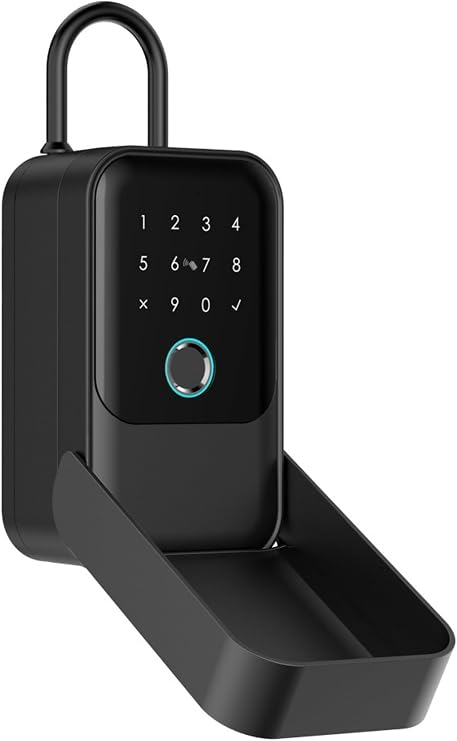 Smart Key Storage Box, Smart Key Lock Box, Fingerprint Authentication, Password, Wall Mounted, Punch Free, Smart Remote Unlock, Anti-theft, Multi-functional, Supports Remote Control