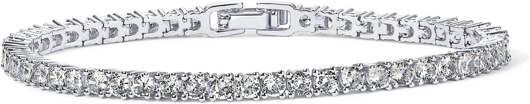 PAVOI 14K Gold Plated 3mm Cubic Zirconia Classic Tennis Bracelet | Gold Bracelets for Women