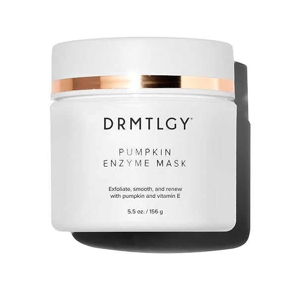 DRMTLGY Pumpkin Enzyme Face Mask with Jojoba Beads. Gentle Exfoliating Pumpkin Facial Mask for Dullness, Uneven Skin Tone, Fine Lines and Wrinkles. 5.5 oz