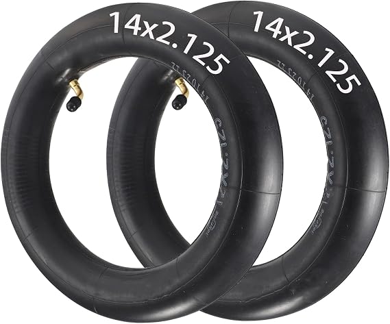 2-Pack 14x2.125 Bike Tube,14 inch Inner Tube with Angled Valve Stem for Electric Bike, E-Bike and 14-Inch Bike