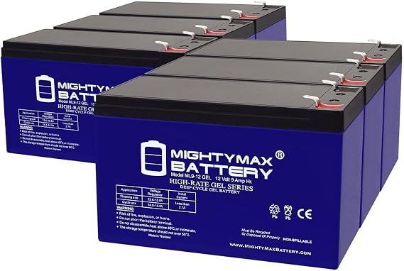 Mighty Max Battery 12V 9AH Gel F2 Replacement Battery Compatible with Friendly Robotics RL850-6 Pack