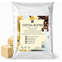 HalalEveryDay Cocoa Butter Peru Organically Sourced Cacao 10 lb Bulk Bag - Easy to Measure Chunks for Chocolate, Skincare, Moisturizing Properties Raw Unrefined Body Butter for Skincare