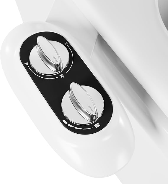 Ultra-Slim 3-in-1 Bidet Attachment for Toilet, Self-Cleaning Dual Nozzles for Posterior & Feminine Wash, Adjustable Water Pressure, Easy Install (Black)