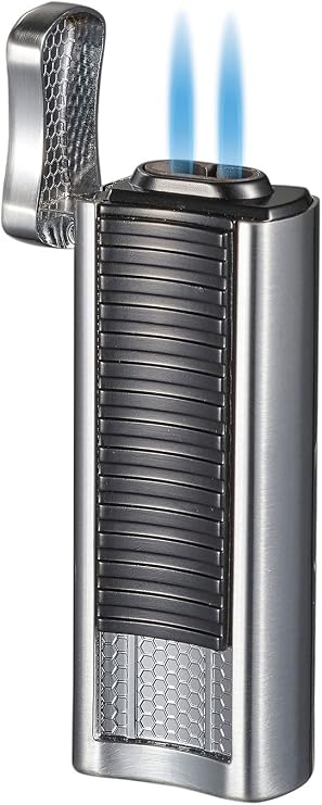 Visol Tiger Double Flame Butane Torch Refillable Gas Lighter (Shipped Without Butane)