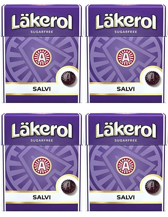 Cloetta Lakerol Salvi Pastilles 4 Boxes of 25g