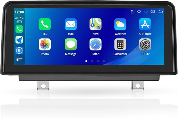 Wireless Android Car Carplay Screen for BMW 1 Series E81 E82 E87 E88 2004-2008 with CCC System Support Mirrorlink Bluetooth Siri 10.25 Inch Car Screen Radio