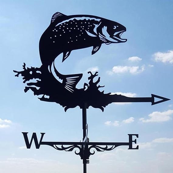 Weathervane Metal Iron Wind Vane Retro Weather Vane Garden Patio Yard Decoration Wind Direction Indicator,Horse