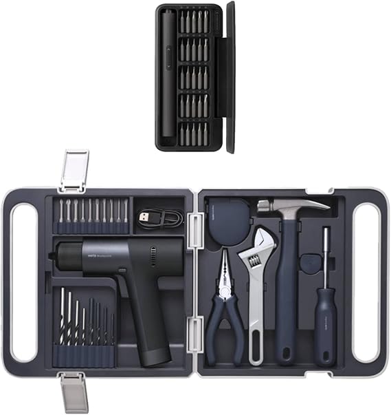 HOTO Cordless Brushless Drill Tool Set Bundle with 25 in 1 Precision Electric Screwdriver Set