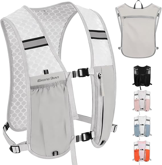 Lightweight Running Hydration Vest Backpack, 5L Grey