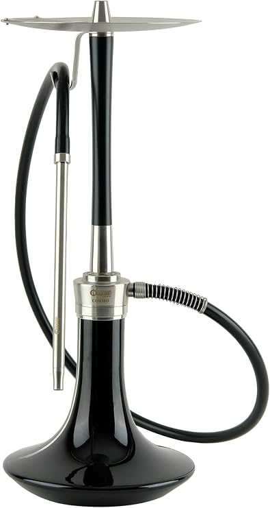ODUMAN COSMO HOOKAH/SHISHA - Silver/Black Body - Black Glass